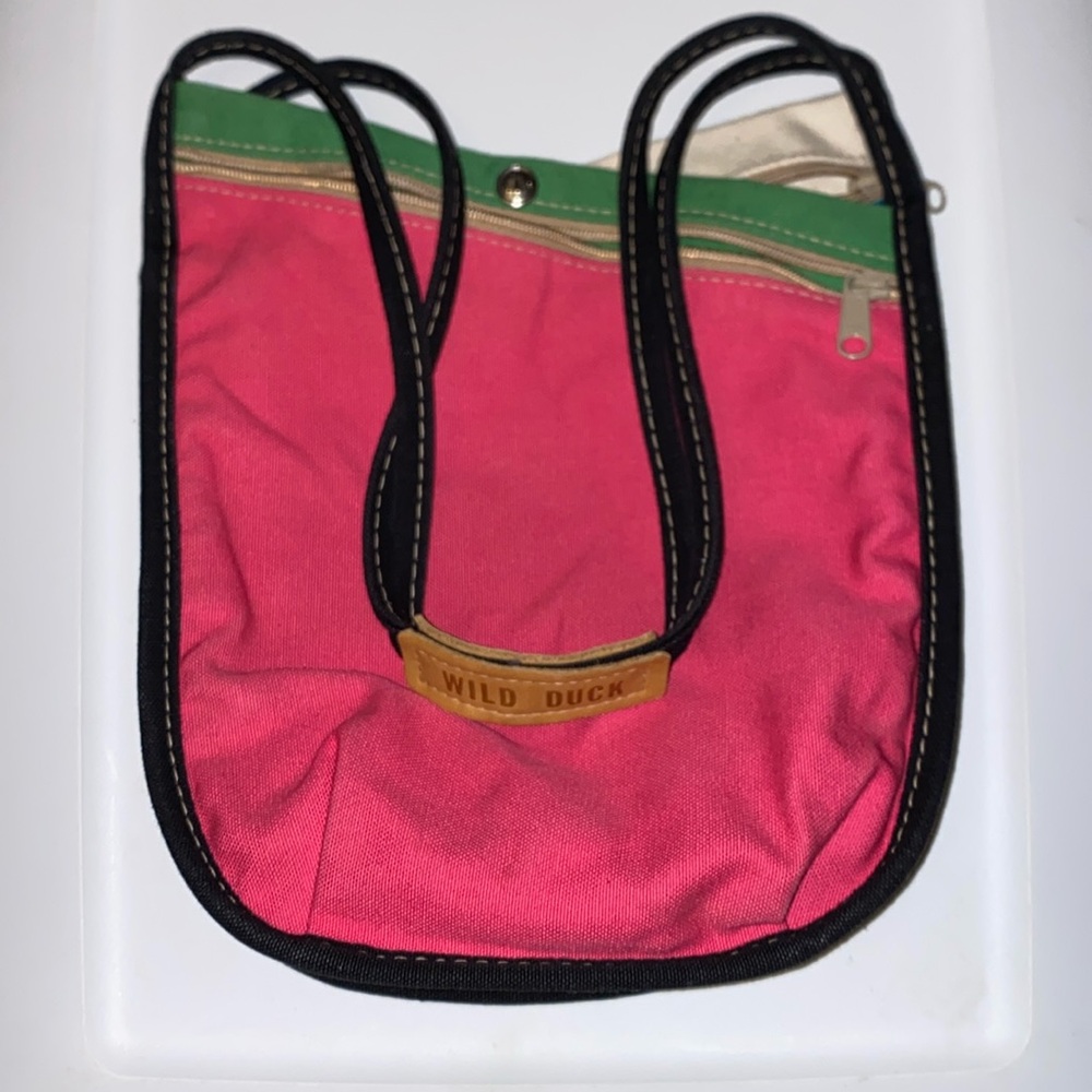 WILD DUCK COLORFUL CANVAS SHOULDER BAG